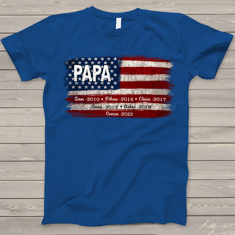 Personalized Papa Shirt, Shirt for Papa,