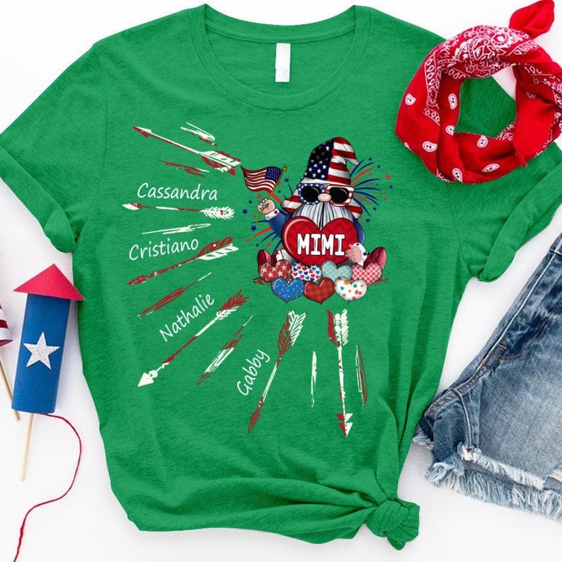 4th of july Personalized Grandma Shirt