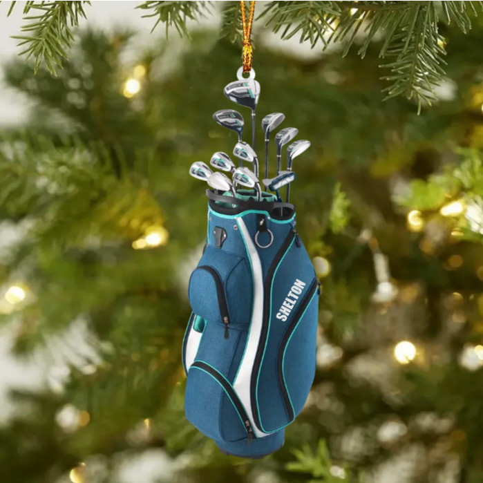 Personalized Golf Bag Christmas Ornament