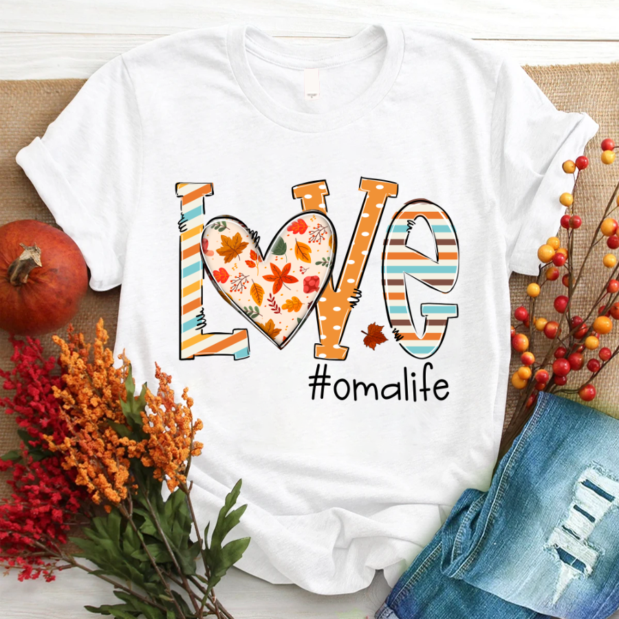Autumn love oma life 2022 T-Shirt