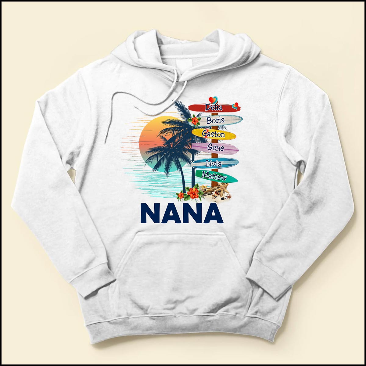 Personalized Grandma Surfboards Summer T-shirt for Grandma Mom Auntie