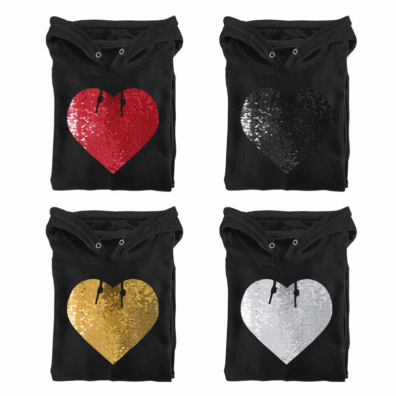 Custom Flip Sequin Shirt/Hoodie (Heart)