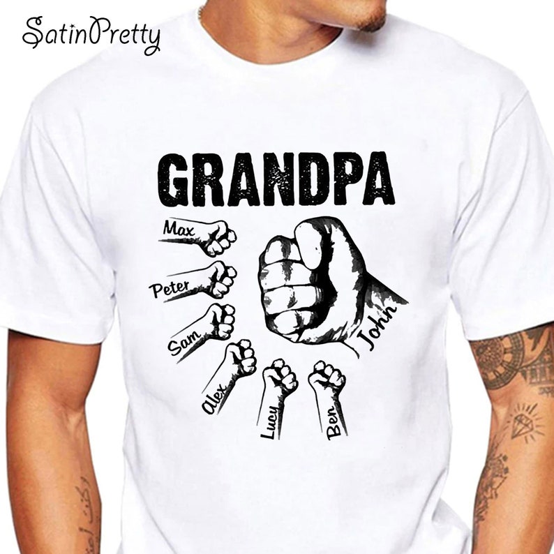 Granpa And Grandkids Hand to Hands Shirt