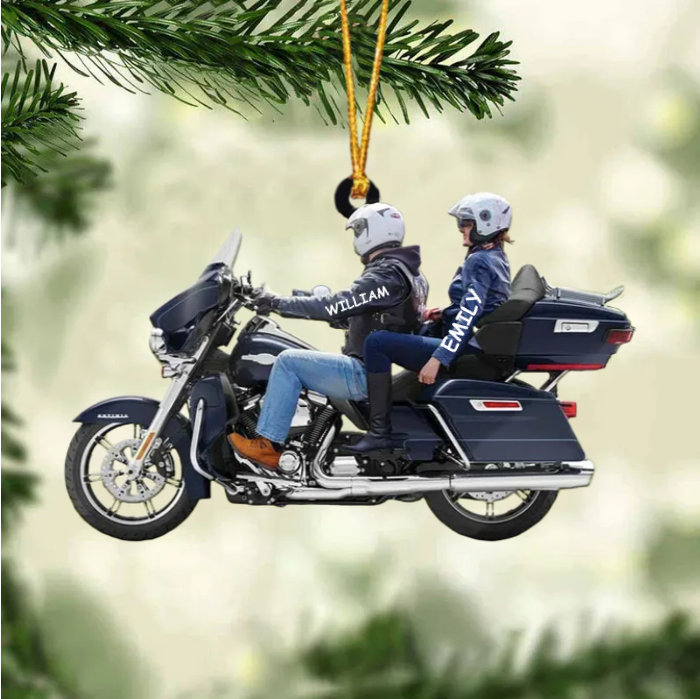 Personalized Biker Couple Ultra Limited Motorcycle Ornament
