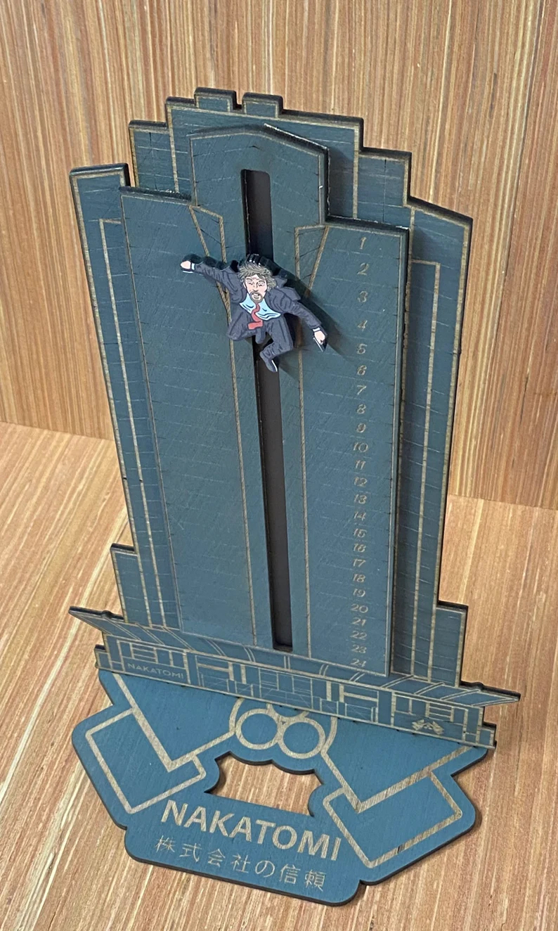 Die Hard Advent Calendar - Hans Gruber Falling off off Nakatomi Plaza