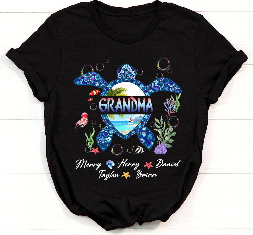 Grandma And Grandkid's Turtle Shirt