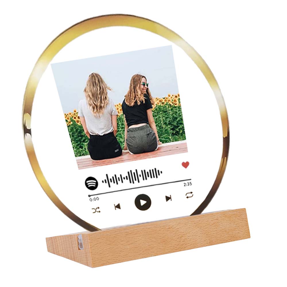 Custom Photo Spotify Code Frame Scannable Acrylic Music Plaque Gift