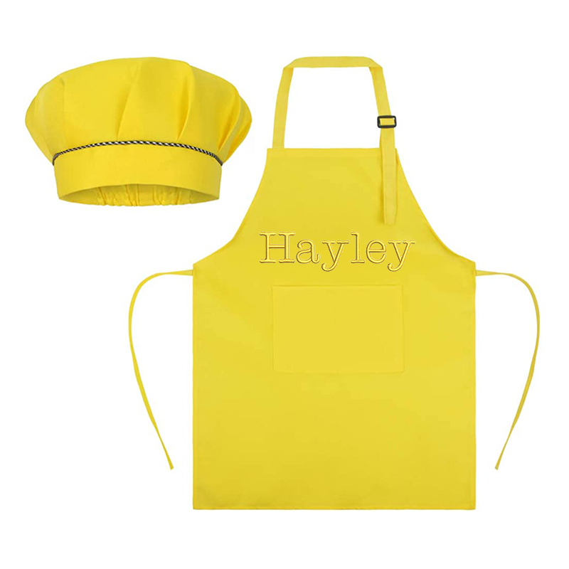 Personalized Embroidery Color Apron and Hat Set for Kid | Apron06