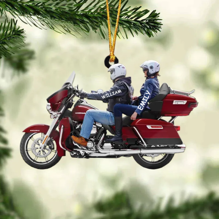 Personalized Biker Couple Ultra Limited Motorcycle Ornament