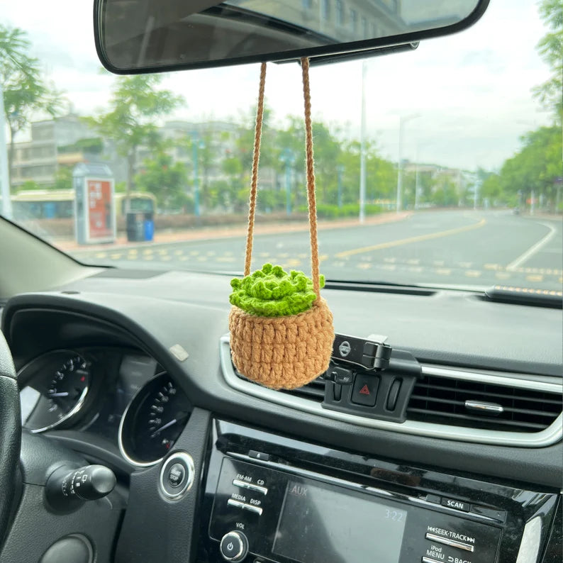 Fresh Florals® Hanging Crochet Succulent