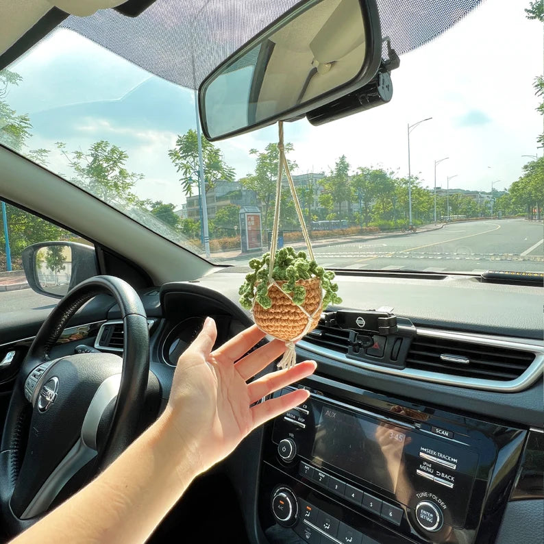 Fresh Florals® Hanging Crochet Succulent