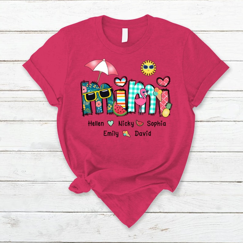 Personalized Grandma Shirt, Custom Name Mom Shirt