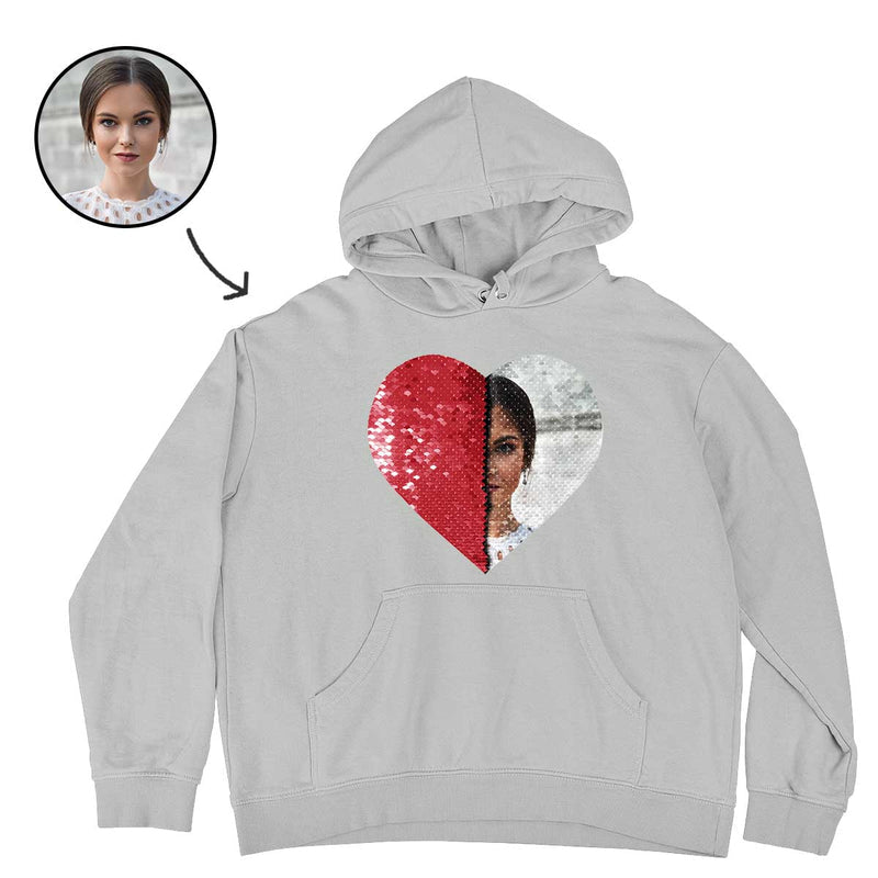Custom Flip Sequin Shirt/Hoodie (Heart)