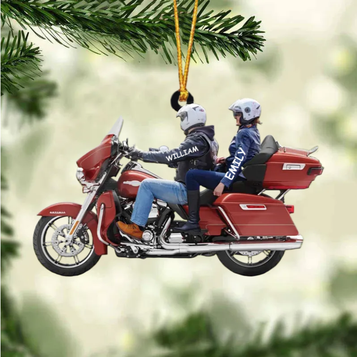 Personalized Biker Couple Ultra Limited Motorcycle Ornament