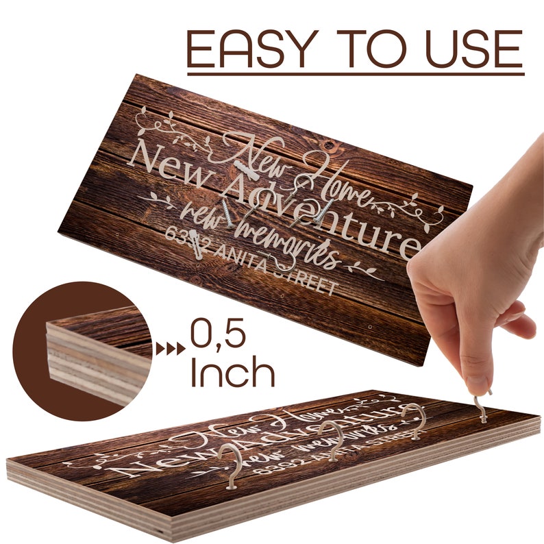 Personalized Wood Wall Mount Key Holder for Couple Mr. Mrs. Wedding Gift Customize Key Hook for Wall Hanger for Housewarming Gifts