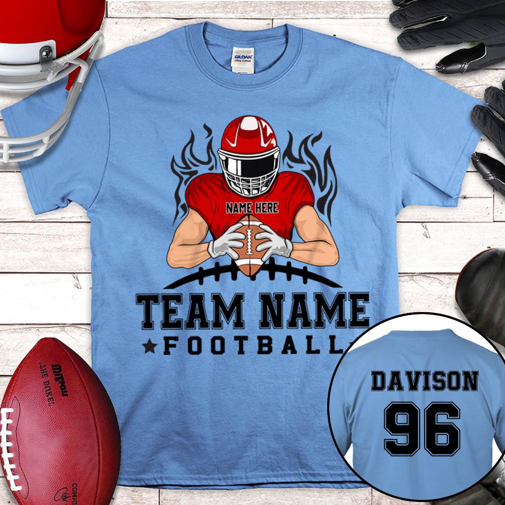 Personalized American Football Team Shirt, American Football Son Shirt, Custom Son Name And Number American Football Shirt