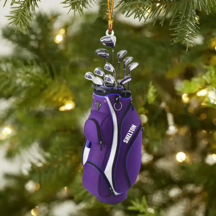 Personalized Golf Bag Christmas Ornament