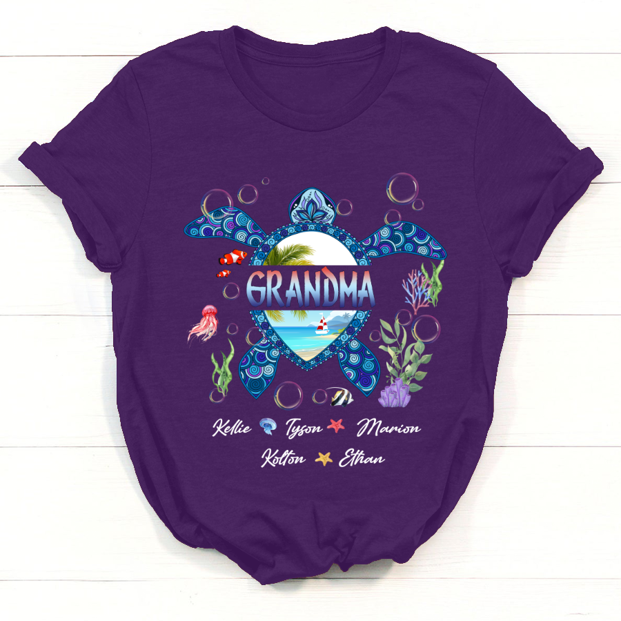 Grandma And Grandkid's Turtle Shirt