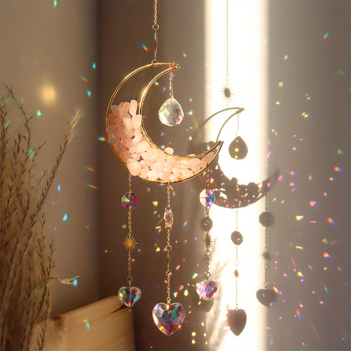 Crystal Moon Star Suncatcher
