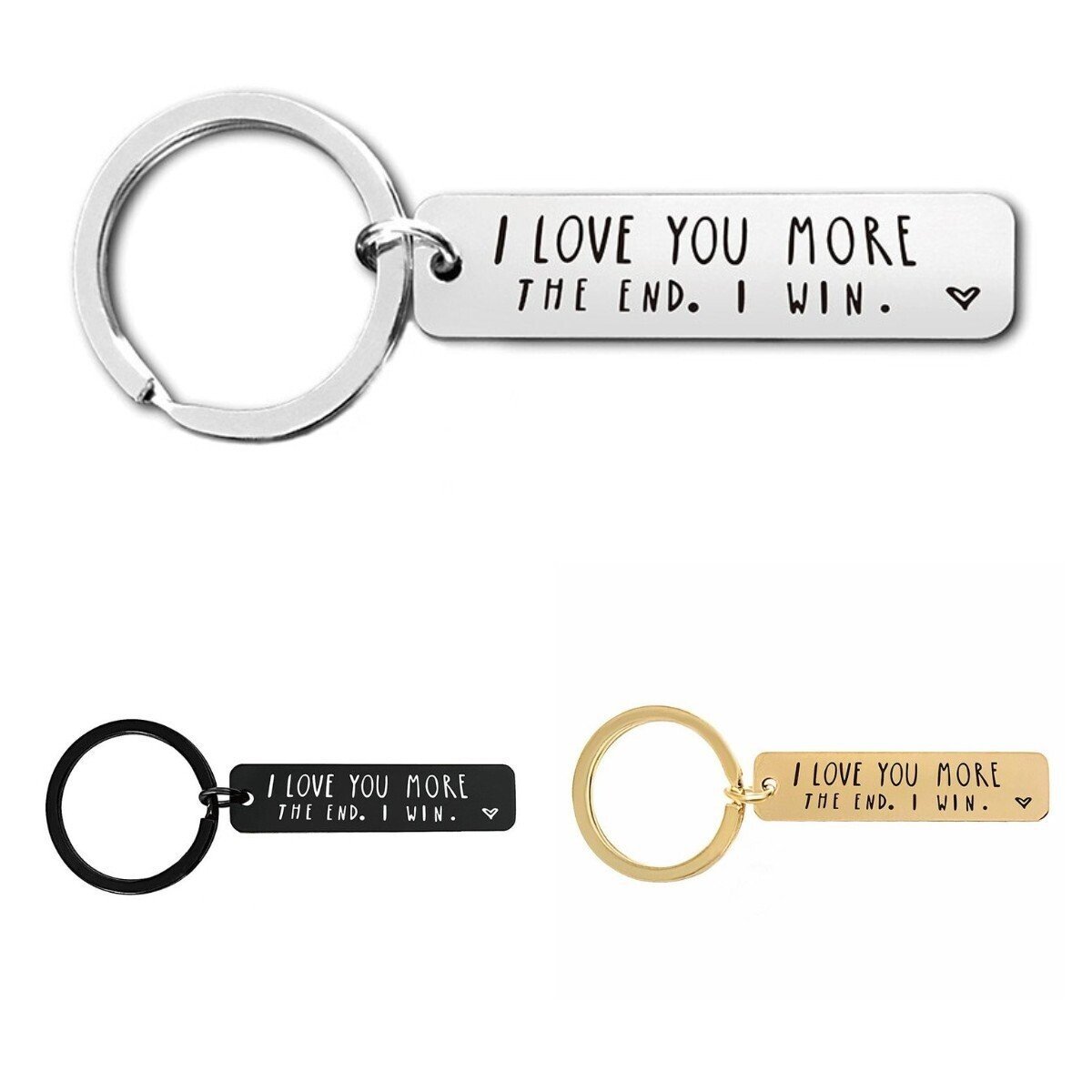 LAST DAY 49% OFF⇝💓 "I Love You More The End I Win"Funny Birthday Keychain