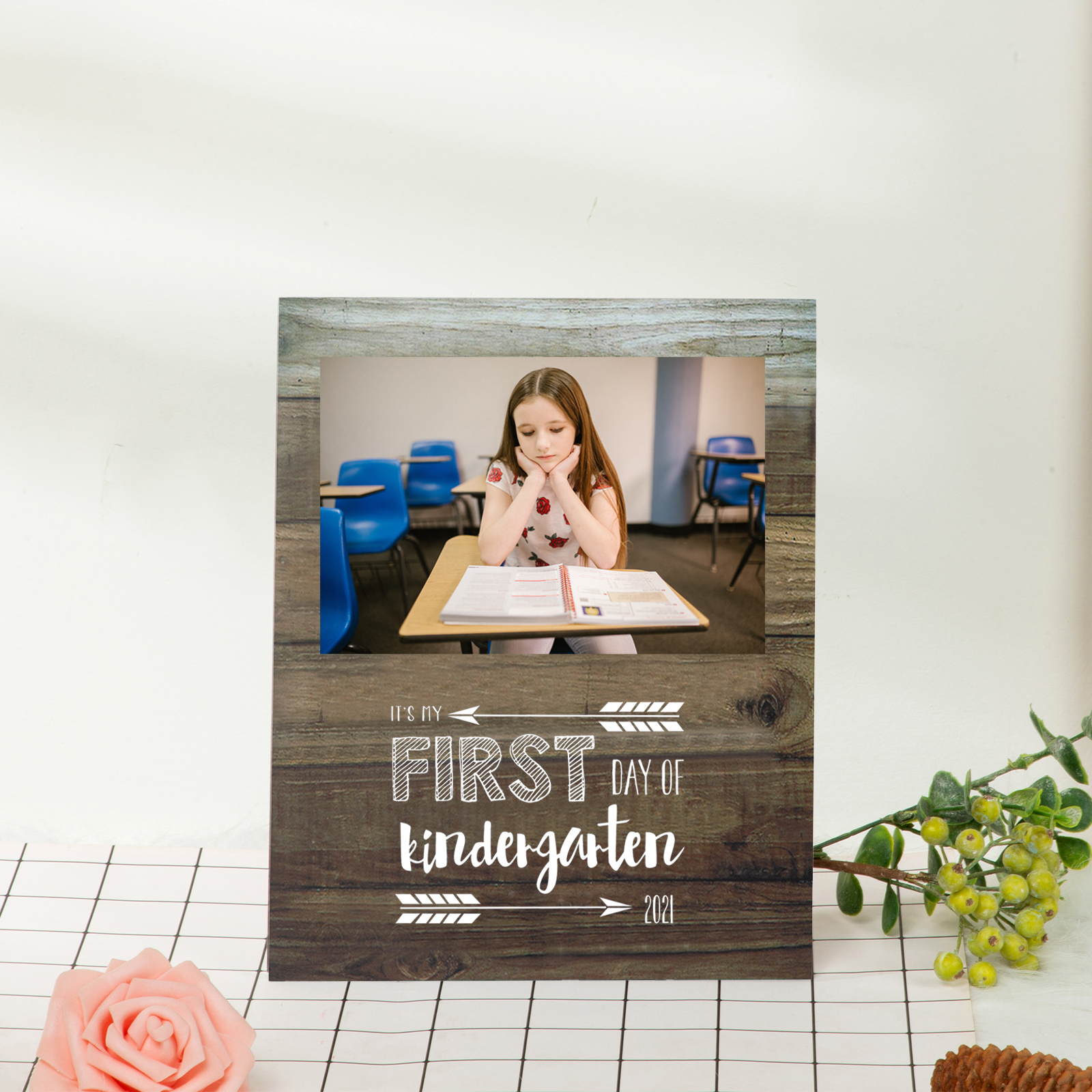 Personalized It’s First Day of Kindergarten Picture Frame
