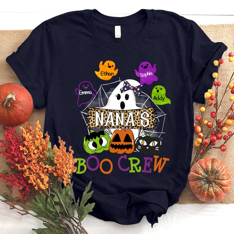 Personalized Nana Halloween Shirt, Custom Nickname Nana Mimi Tee for Autumn