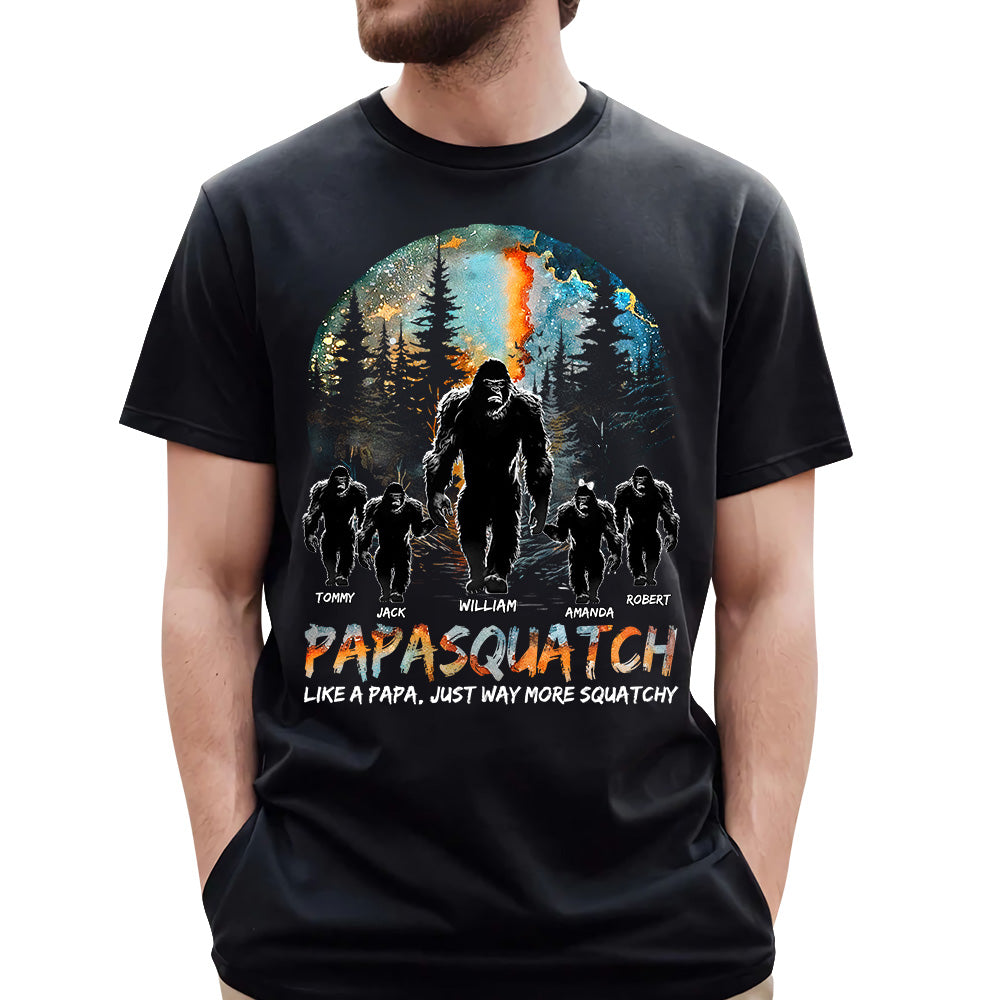 Papasquatch Like A Grandpa Just Way More Squatchy Personalized Shirt For Dad Grandpa H2511 Trna