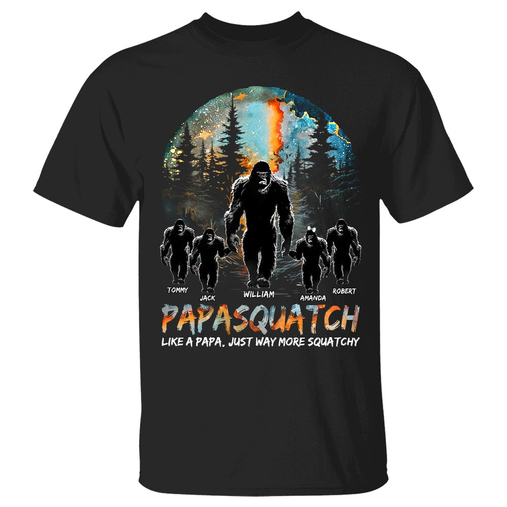 Papasquatch Like A Grandpa Just Way More Squatchy Personalized Shirt For Dad Grandpa H2511 Trna