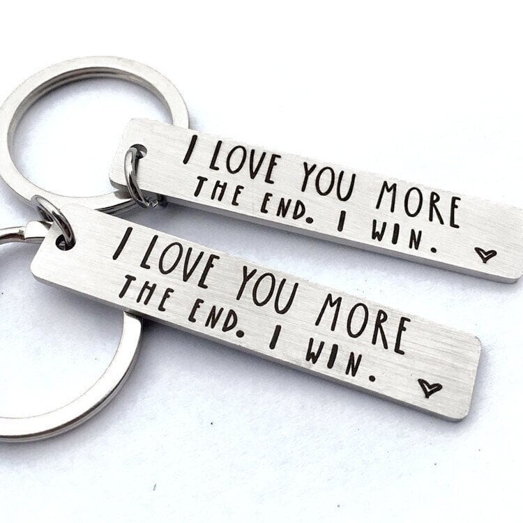 LAST DAY 49% OFF⇝💓 "I Love You More The End I Win"Funny Birthday Keychain