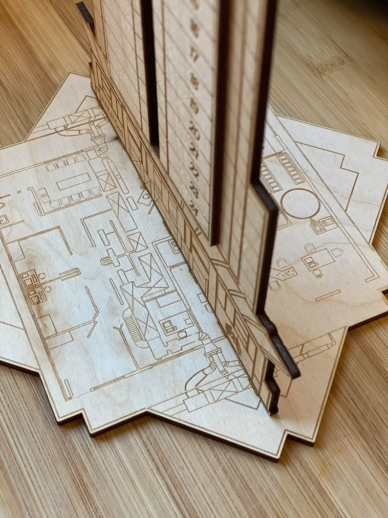 Die Hard Advent Calendar - Hans Gruber Falling off off Nakatomi Plaza