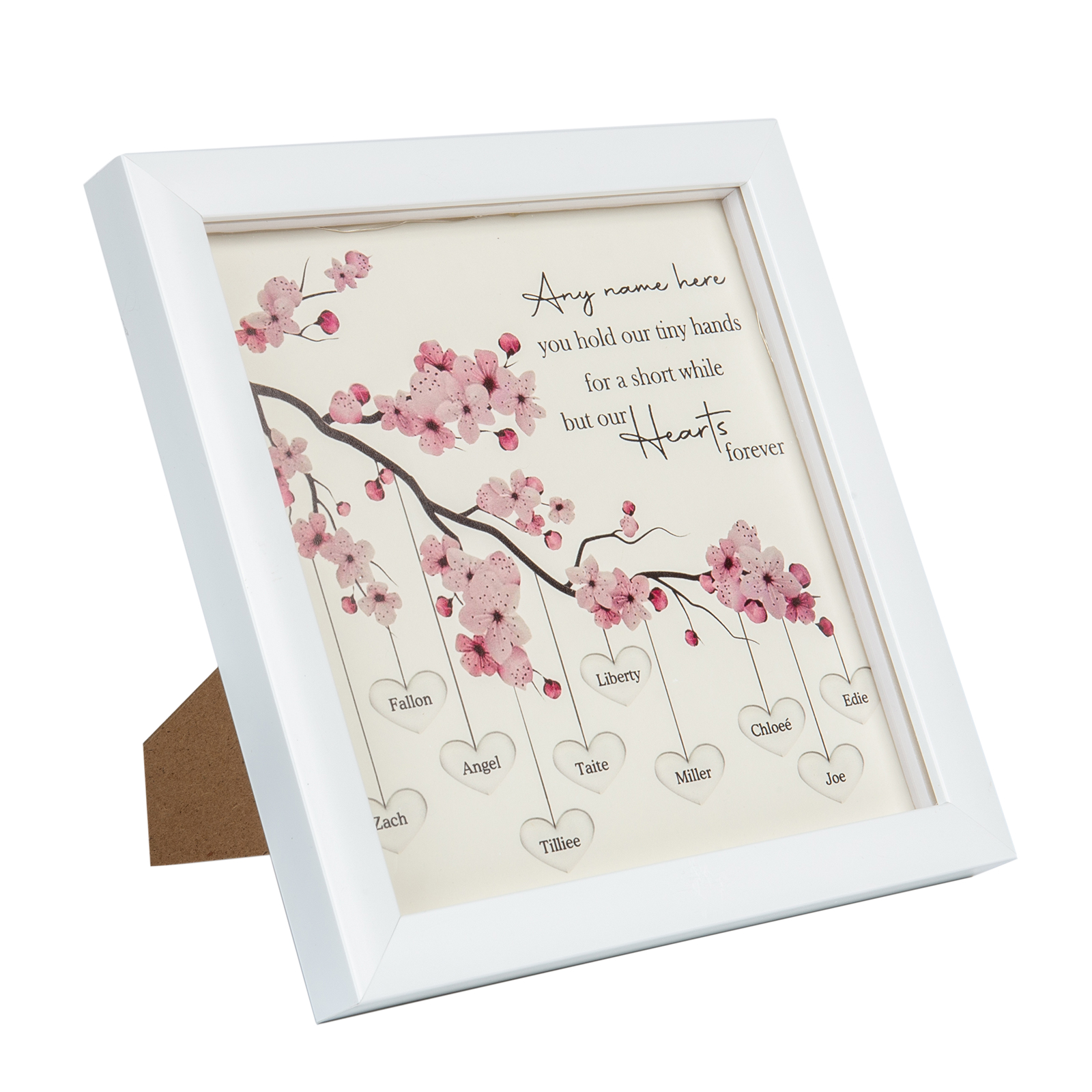 Custom 8 Names Family Tree Frame, Family Tree LED Light Picture Frame,Best Gift for Family