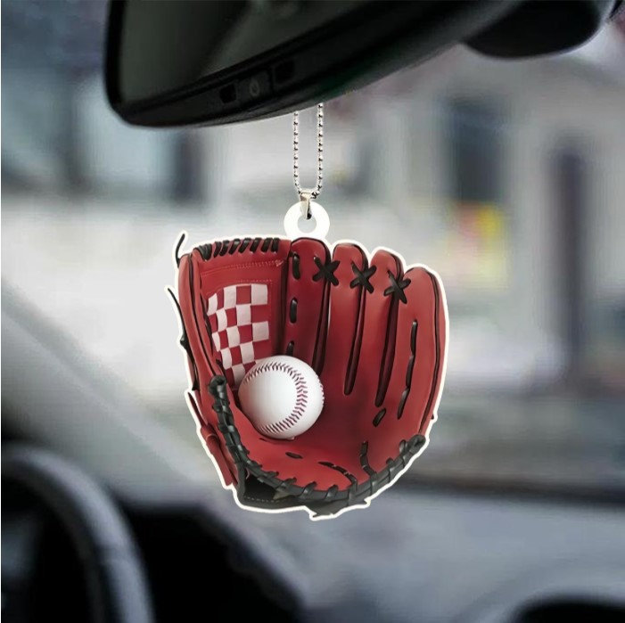 Baseball Personalized Flat Acrylic Ornament