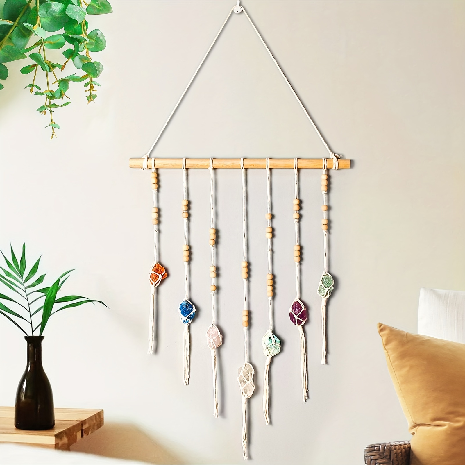 1pc 7 Colors Crystal Raw Stone Pendant