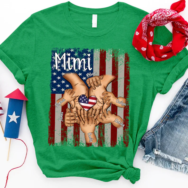 Personalized Grandma Shirt, Custom Mimi Shirt with grandchild names