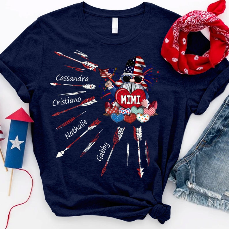 4th of july Personalized Grandma Shirt