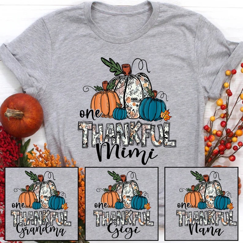 Personalized Thankful Grandma Pumpkin Shirt