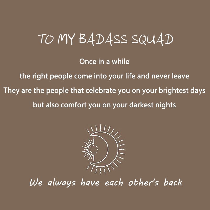 🔥🔥 Last Day Promotion 75% OFF🔥 To My Badass Squad Necklace - ''We always have each other's back''👩‍❤️‍👩