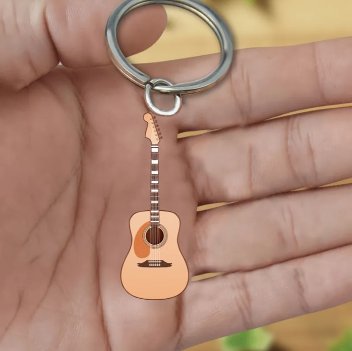 Personalized Guitar Acrylic Keychain-Great Gift Idea For Guitar Lover
