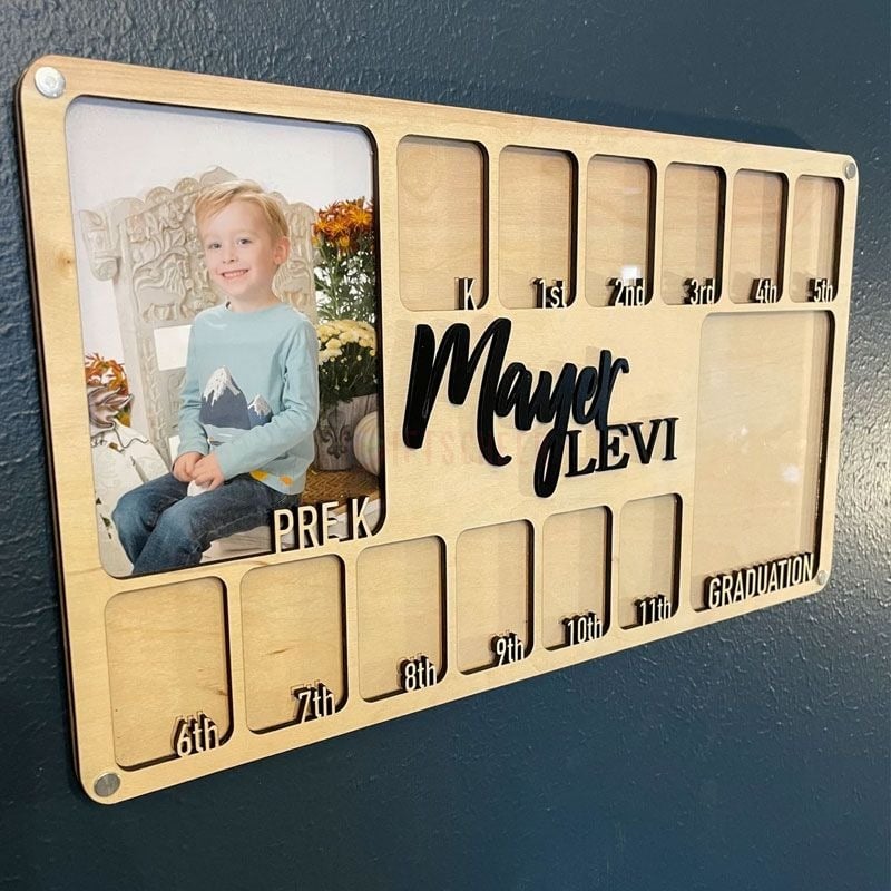 Pre K to Graduation School Picture Frame | Grade School Photo Frame