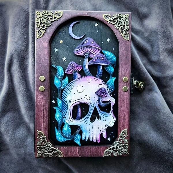2023💀Mushroom &  Sunflower🌻 Skull Hidden Key Journal