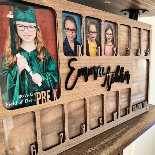Pre K to Graduation School Picture Frame | Grade School Photo Frame