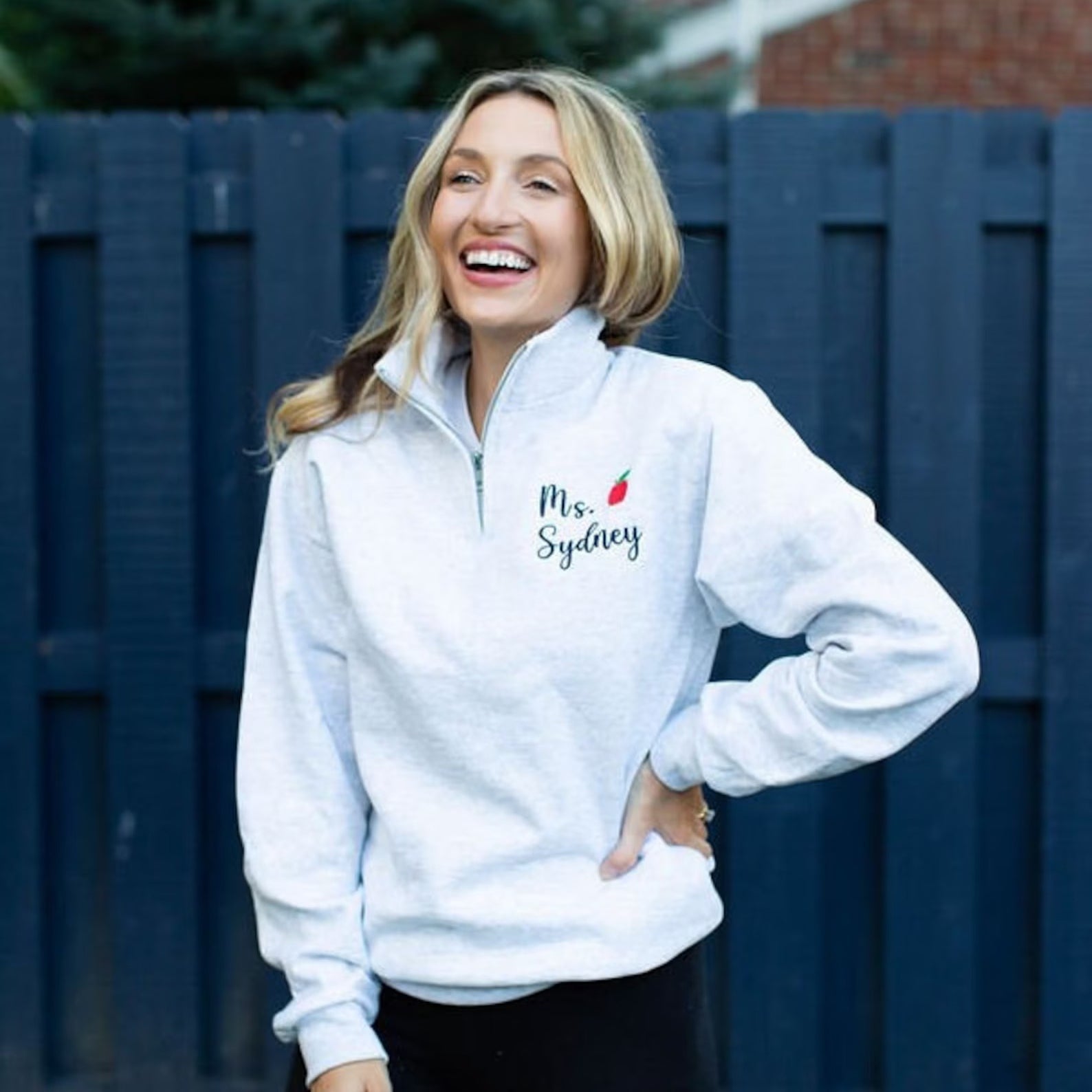 NEW | Personalized Teacher Quarter Zip Sweatshirt