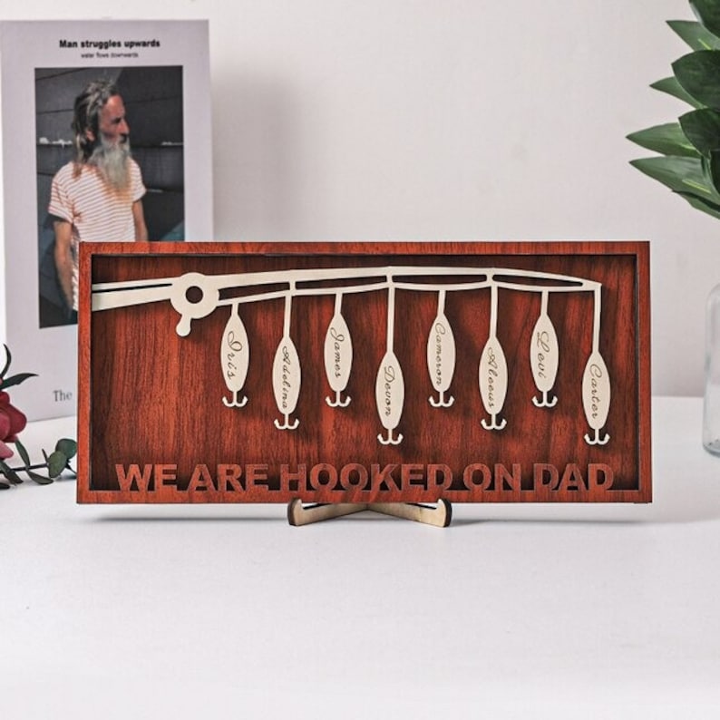 Personalized Father’s Day Gifts We Are Hooked On Dad Fishing Sign