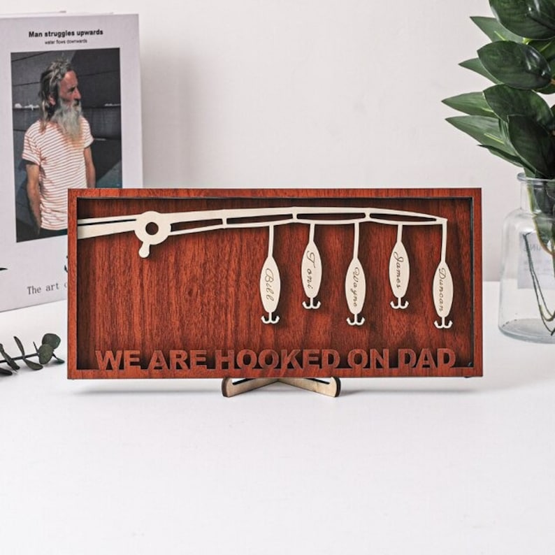 Personalized Father’s Day Gifts We Are Hooked On Dad Fishing Sign