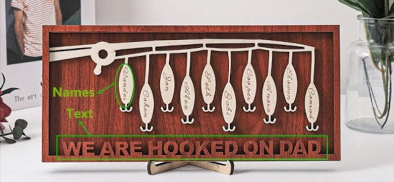 Personalized Father’s Day Gifts We Are Hooked On Dad Fishing Sign