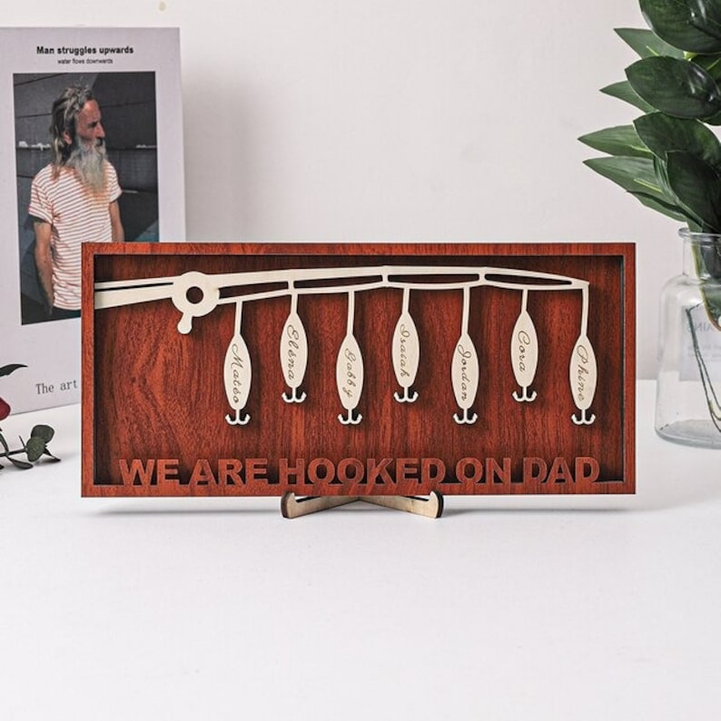 Personalized Father’s Day Gifts We Are Hooked On Dad Fishing Sign