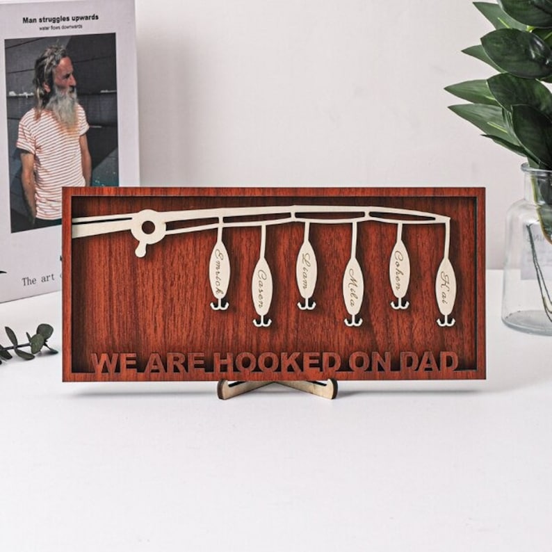 Personalized Father’s Day Gifts We Are Hooked On Dad Fishing Sign