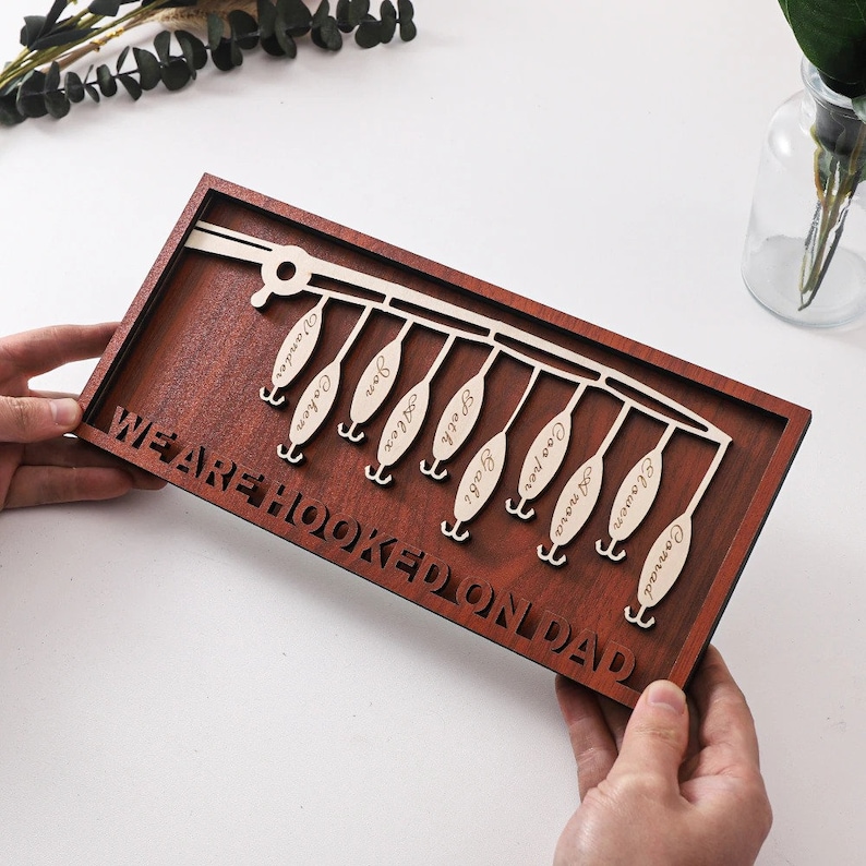 Personalized Father’s Day Gifts We Are Hooked On Dad Fishing Sign