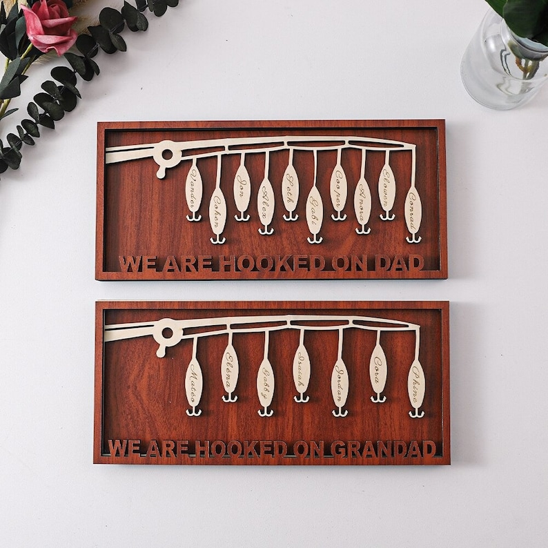 Personalized Father’s Day Gifts We Are Hooked On Dad Fishing Sign