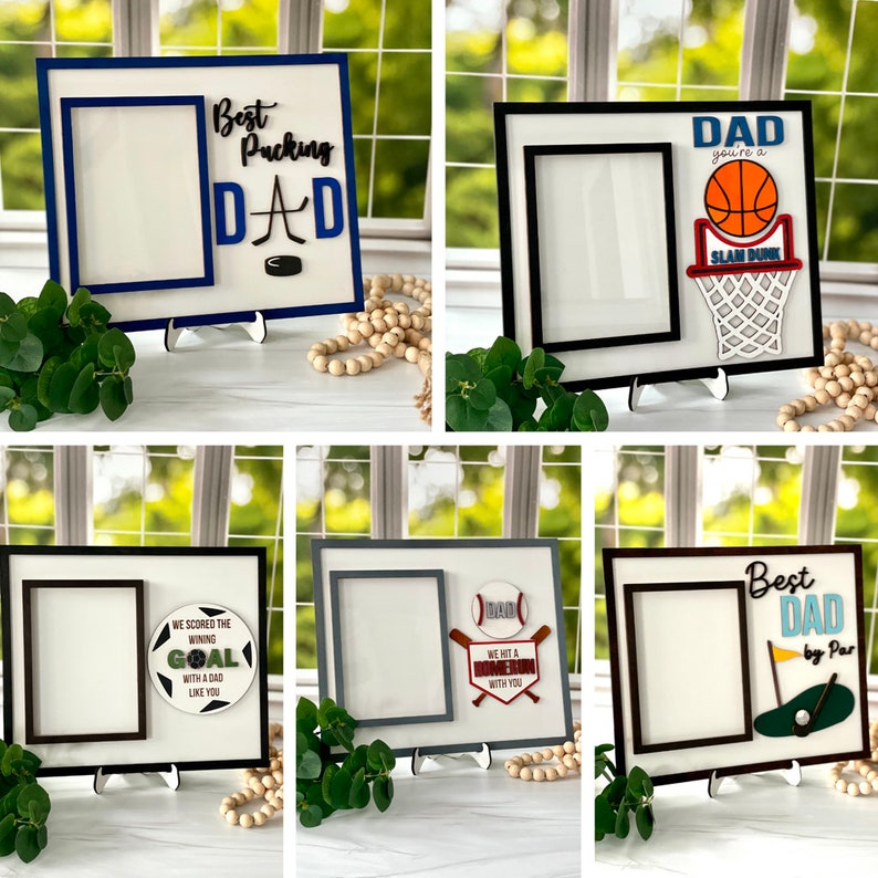 Father's Day Gift, Sports Themed Dad Picture Frame, Gift For Him